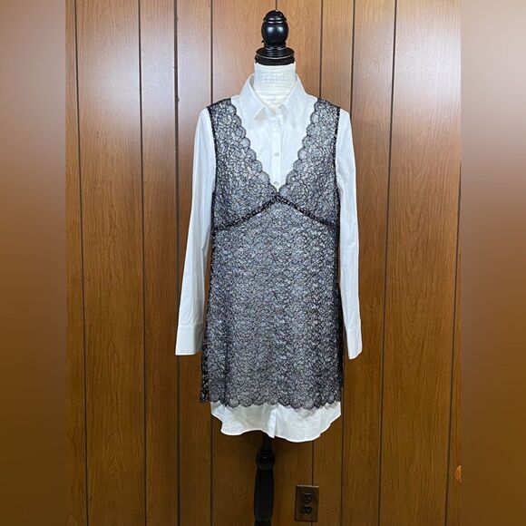 Cinq à Sept Catilina Lace Overlay Dress size L - Picture 7 of 15